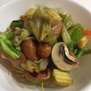 野菜たっぷり餡かけ皿うどん